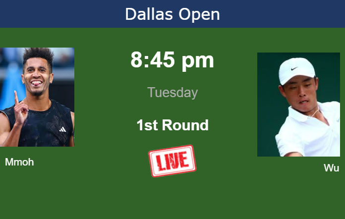 Tuesday Live Streaming Michael Mmoh vs Yibing Wu