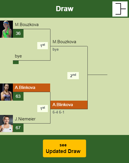 Anna Blinkova Draw info