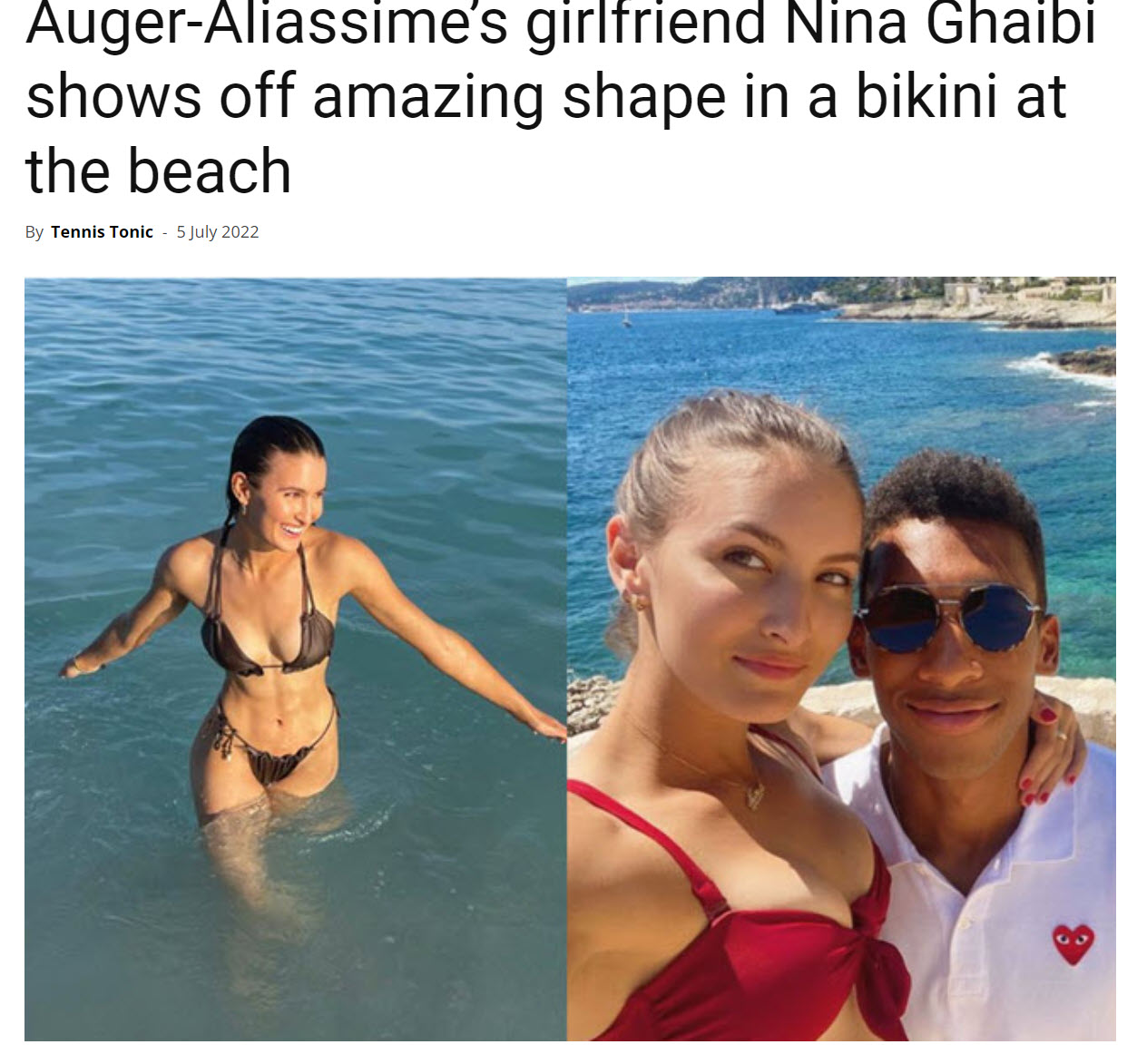 Who is Auger-Aliassime's girlfriend Nina Ghaibi with pictures