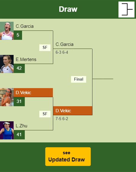 Donna Vekic Draw info