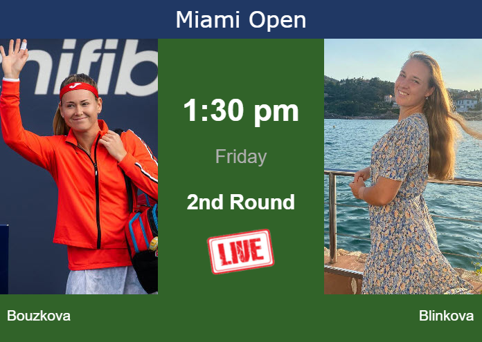 Friday Live Streaming Marie Bouzkova vs Anna Blinkova