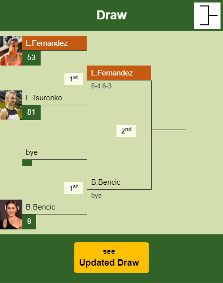 Leylah Annie Fernandez Draw info