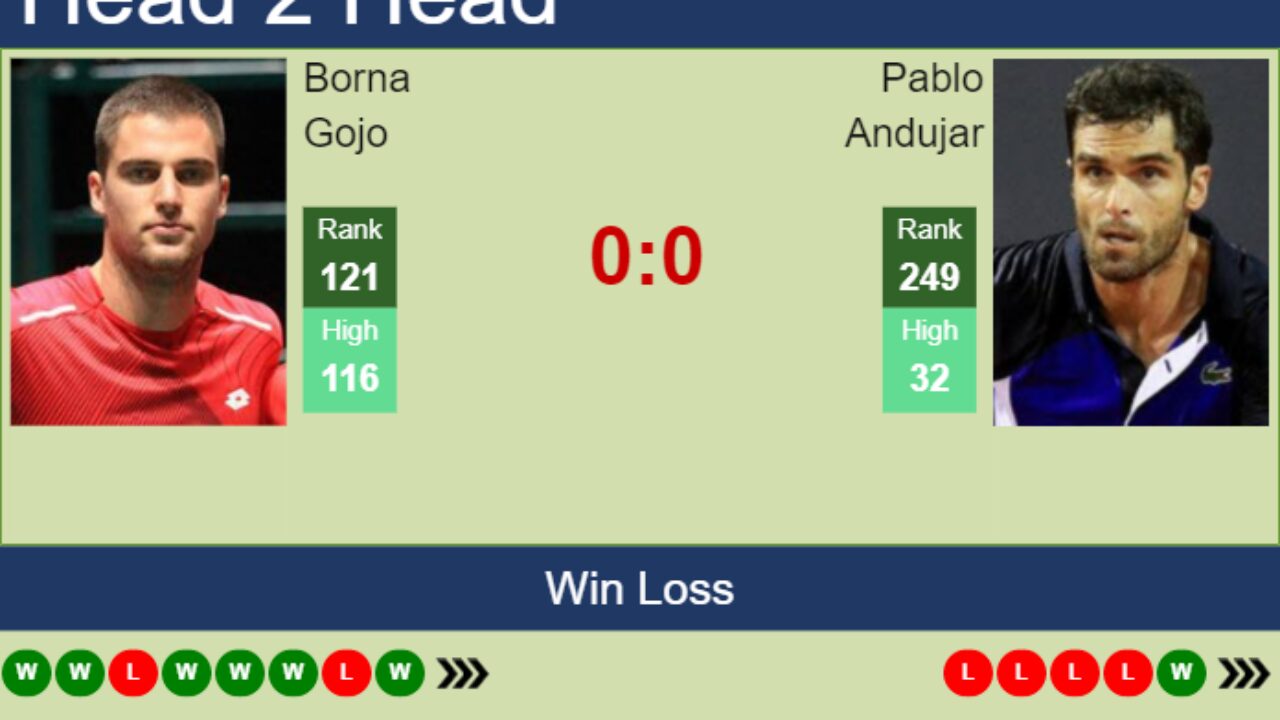 H2H, prediction of Borna Gojo vs Pablo Andujar in Indian Wells with odds, preview, pick - Tennis Tonic