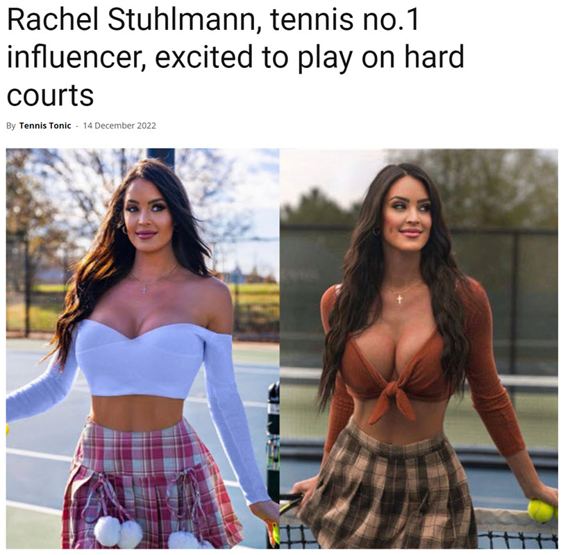 Rachel Stuhlmann, Tennis No.1 Influencer, Excited To Play On Hard Courts