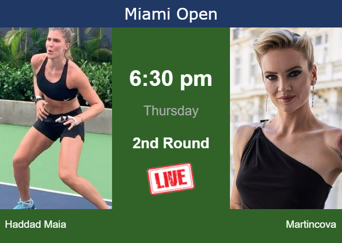 Thursday Live Streaming Beatriz Haddad Maia vs Tereza Martincova