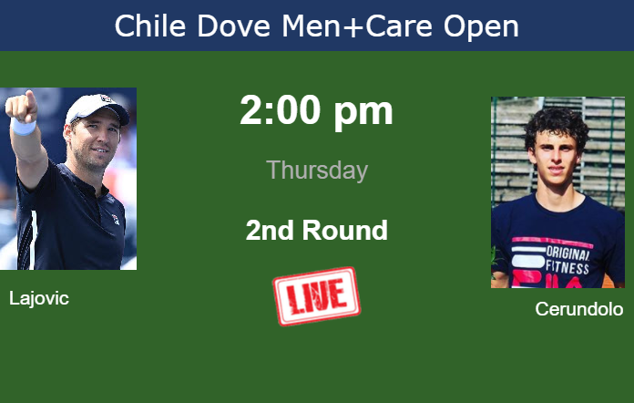 How to watch Lajovic vs. Cerundolo on live streaming in Santiago on Thursday Thursday Live Streaming Dusan Lajovic vs Juan Manuel Cerundolo