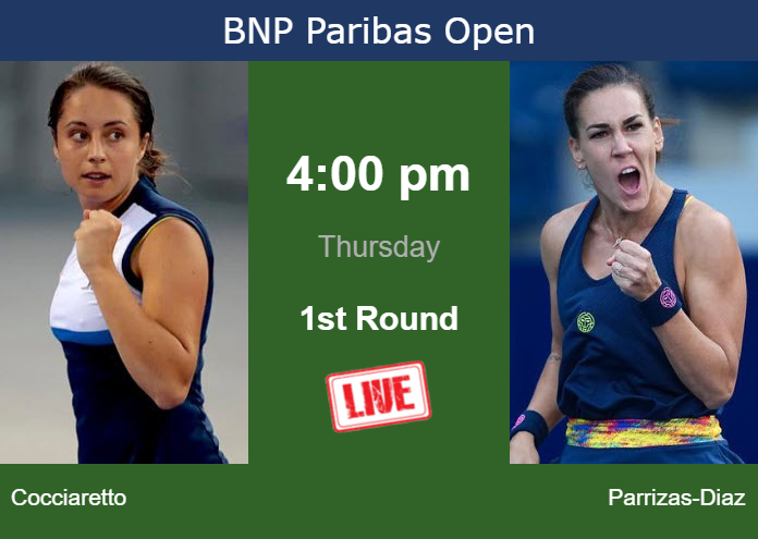 How To Watch Cocciaretto Vs Parrizas Diaz On Live Streaming In Indian Wells On Thursday 9747