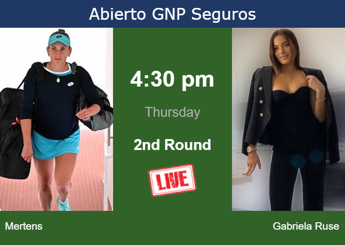 Thursday Live Streaming Elise Mertens vs Elena Gabriela Ruse