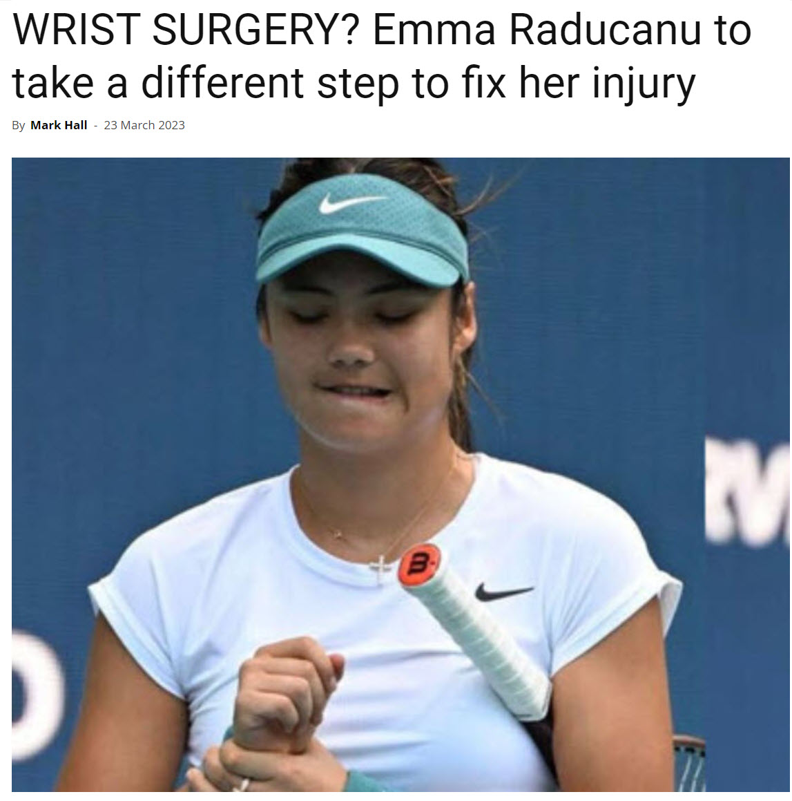 Wrist Surgery Emma Raducanu To Take A Different Step To Fix Her Injury