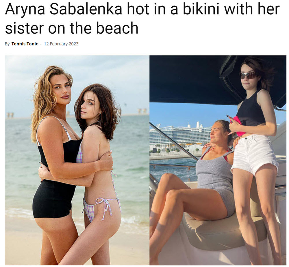 Aryna Sabalenka Hot In A Bikini With Her Sister On The Beach