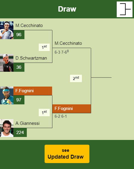 Fabio Fognini Draw info