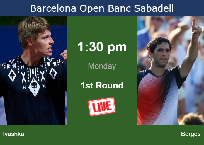 Monday Live Streaming Ilya Ivashka vs Nuno Borges