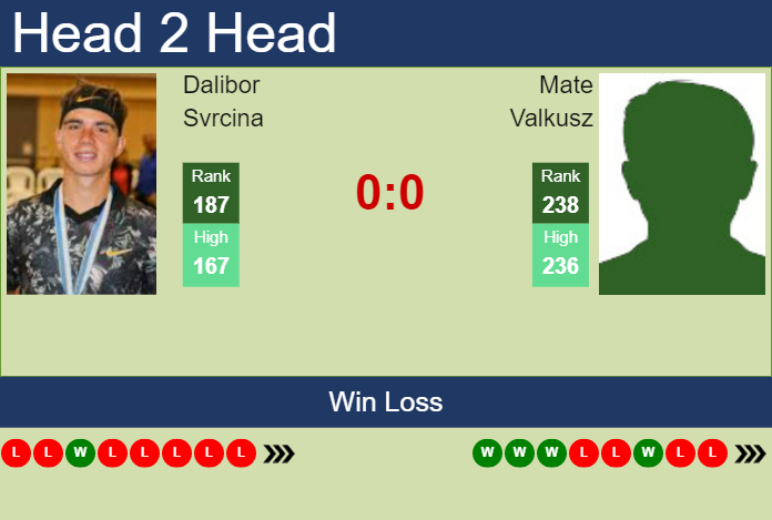 Prediction and head to head Dalibor Svrcina vs. Mate Valkusz