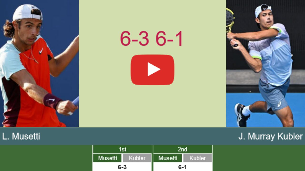 Uncompromising Lorenzo Musetti too good for Murray Kubler in the 2nd round to set up a battle vs Norrie