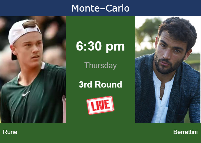 Thursday Live Streaming Holger Rune Vs Matteo Berrettini Thursday Live Streaming Holger Rune vs Matteo Berrettini