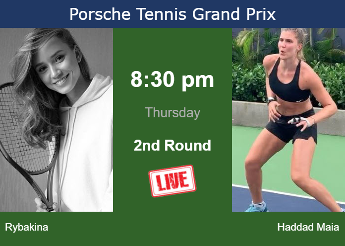 Wednesday Live Streaming Elena Rybakina vs Beatriz Haddad Maia