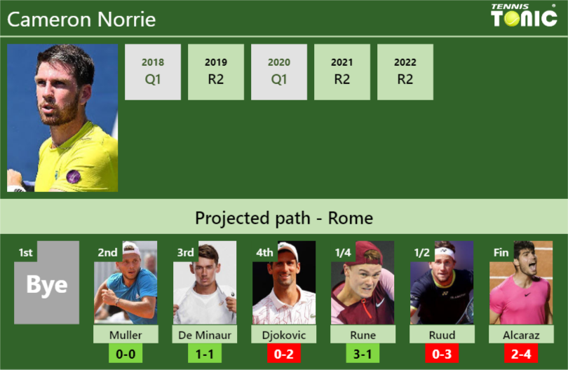 Cameron Norrie Stats info