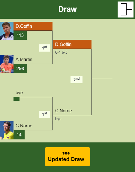 David Goffin Draw info