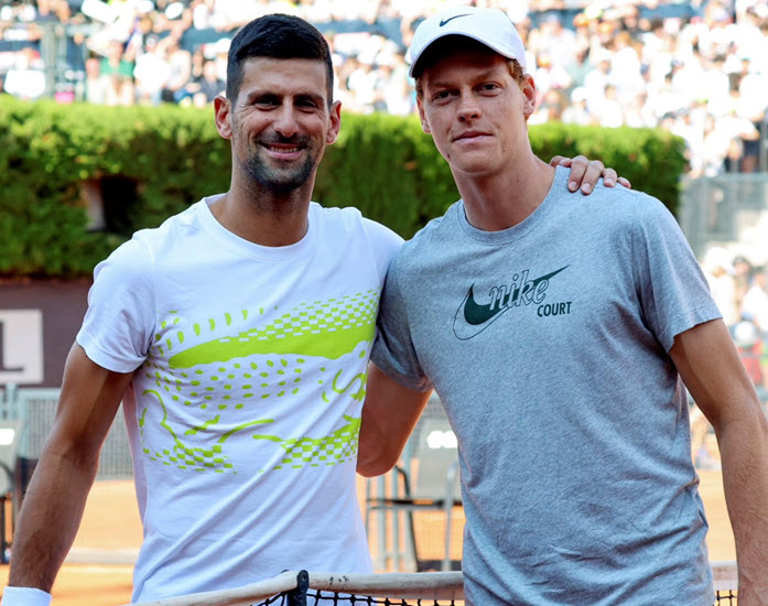 Djokovic And Sinner In Rome