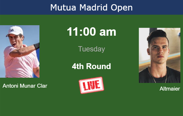 Monday Live Streaming Jaume Antoni Munar Clar vs Daniel Altmaier