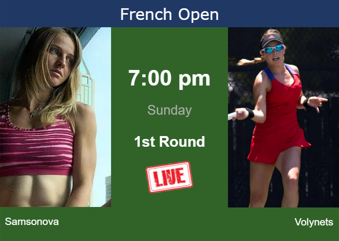 Saturday Live Streaming Liudmila Samsonova vs Katie Volynets