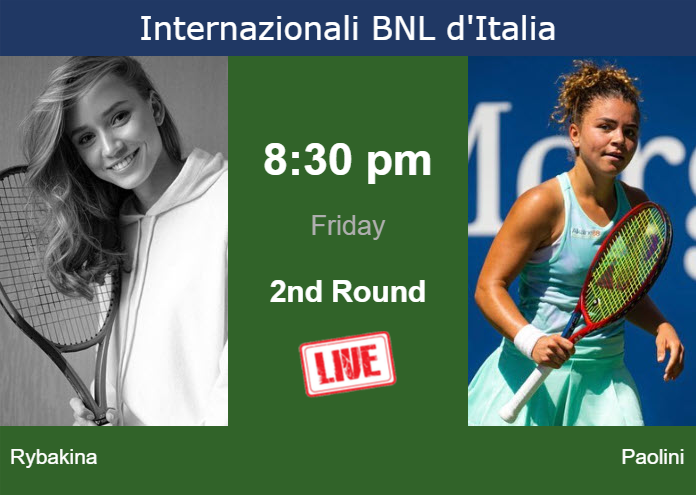 Rybakina vs Paolini  Italian Open 2023 Live score 