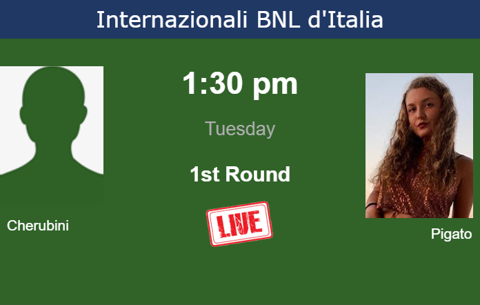 Tuesday Live Streaming Diletta Cherubini vs Lisa Pigato