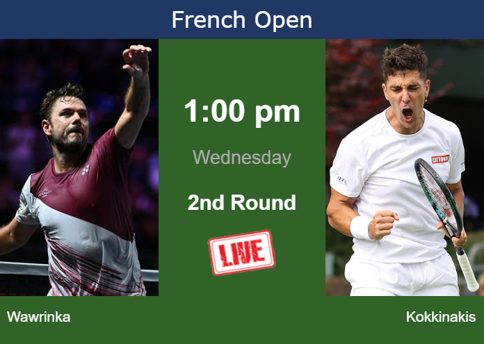 How To Watch Wawrinka Vs. Kokkinakis On Live Streaming At The French ...