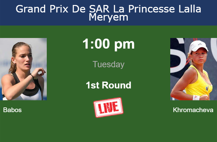 How to watch Babos vs. Khromacheva on live streaming in Rabat on Tuesday Tuesday Live Streaming Timea Babos vs Irina Khromacheva