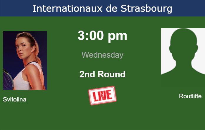 Wednesday Live Streaming Elina Svitolina vs Erin Routliffe