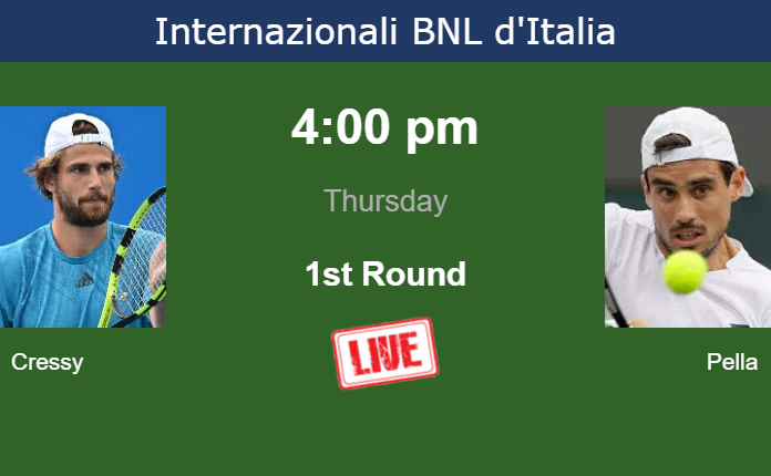 How To Watch Cressy Vs Pella On Live Streaming In Rome On Thursday Tennis Tonic News 7316