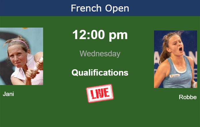 Wednesday Live Streaming Reka-Luca Jani vs Alice Robbe