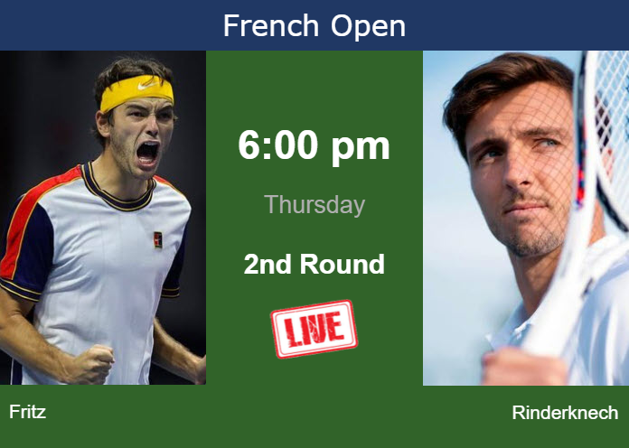 How To Watch Fritz Vs. Rinderknech On Live Streaming At The French Open ...