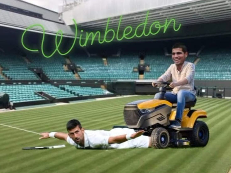 WIMBLEDON. Carlos Alcaraz’s fans publish hilarious post, hoping for a good win over Djokovic. Alcaraz Vs Djokovic In Wimbledon