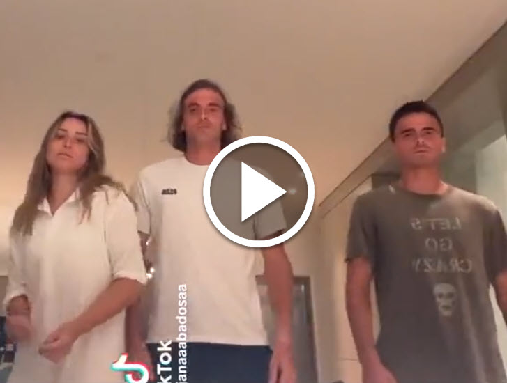 CRINGE! Tsitsipas and girlfriend Paula Badosa dance on TikTok with Stefanos’ brother Petros Badosa Tsitsipas