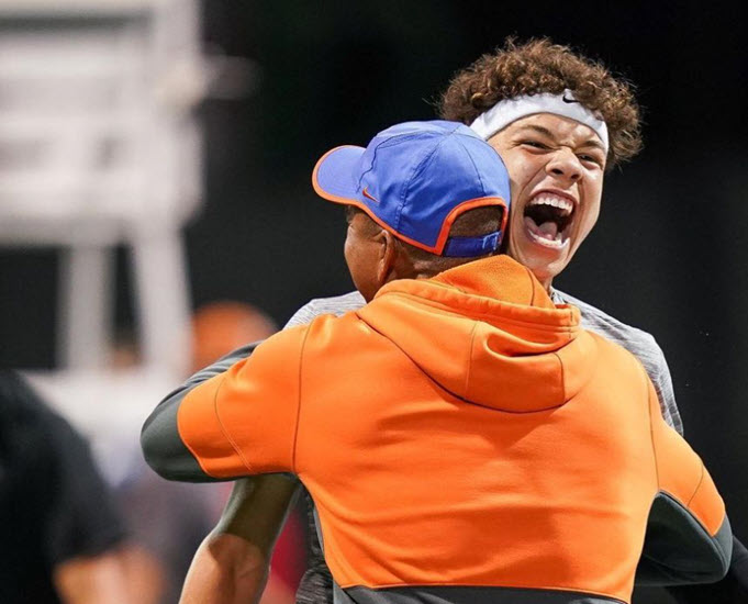 Ben Shelton With His Father And Coach Bryan Ben Shelton With His Father And Coach Bryan