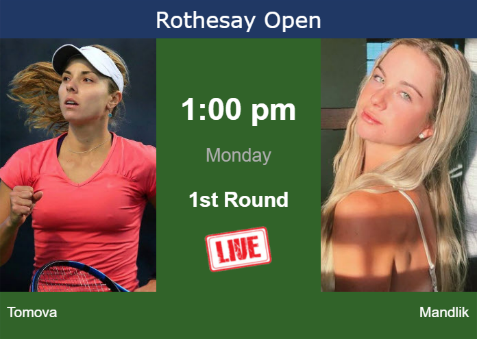 Monday Live Streaming Viktoriya Tomova vs Elizabeth Mandlik