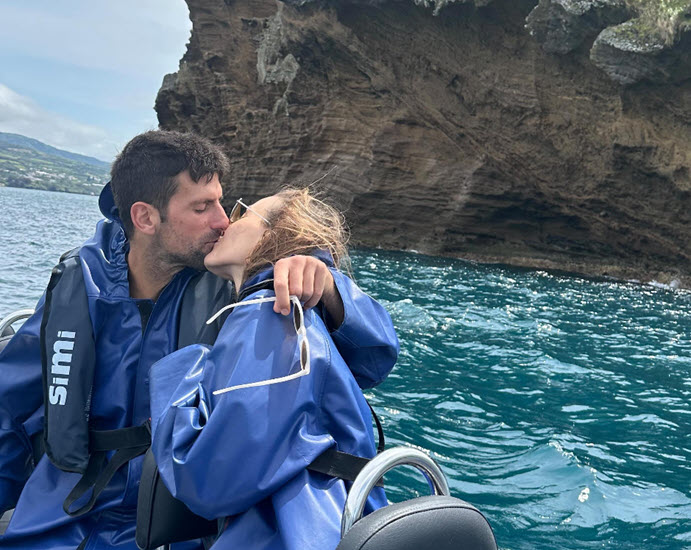 Novak Djokovic And His Wife Jelena Novak Djokovic And His Wife Jelena