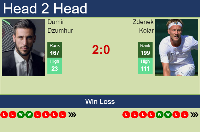 Prediction and head to head Damir Dzumhur vs. Zdenek Kolar