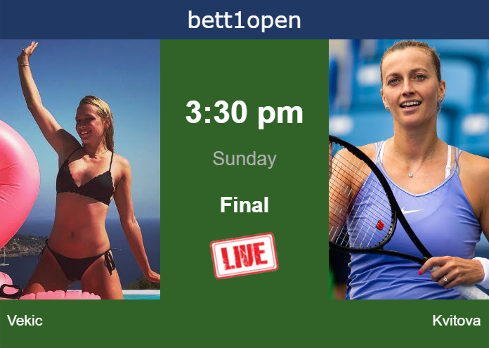 Sunday Live Streaming Donna Vekic vs Petra Kvitova