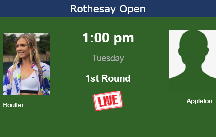 Tuesday Live Streaming Katie Boulter Vs Emily Appleton Tuesday Live Streaming Katie Boulter vs Emily Appleton