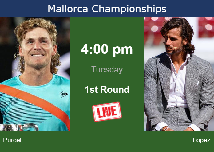 Tuesday Live Streaming Max Purcell vs Feliciano Lopez