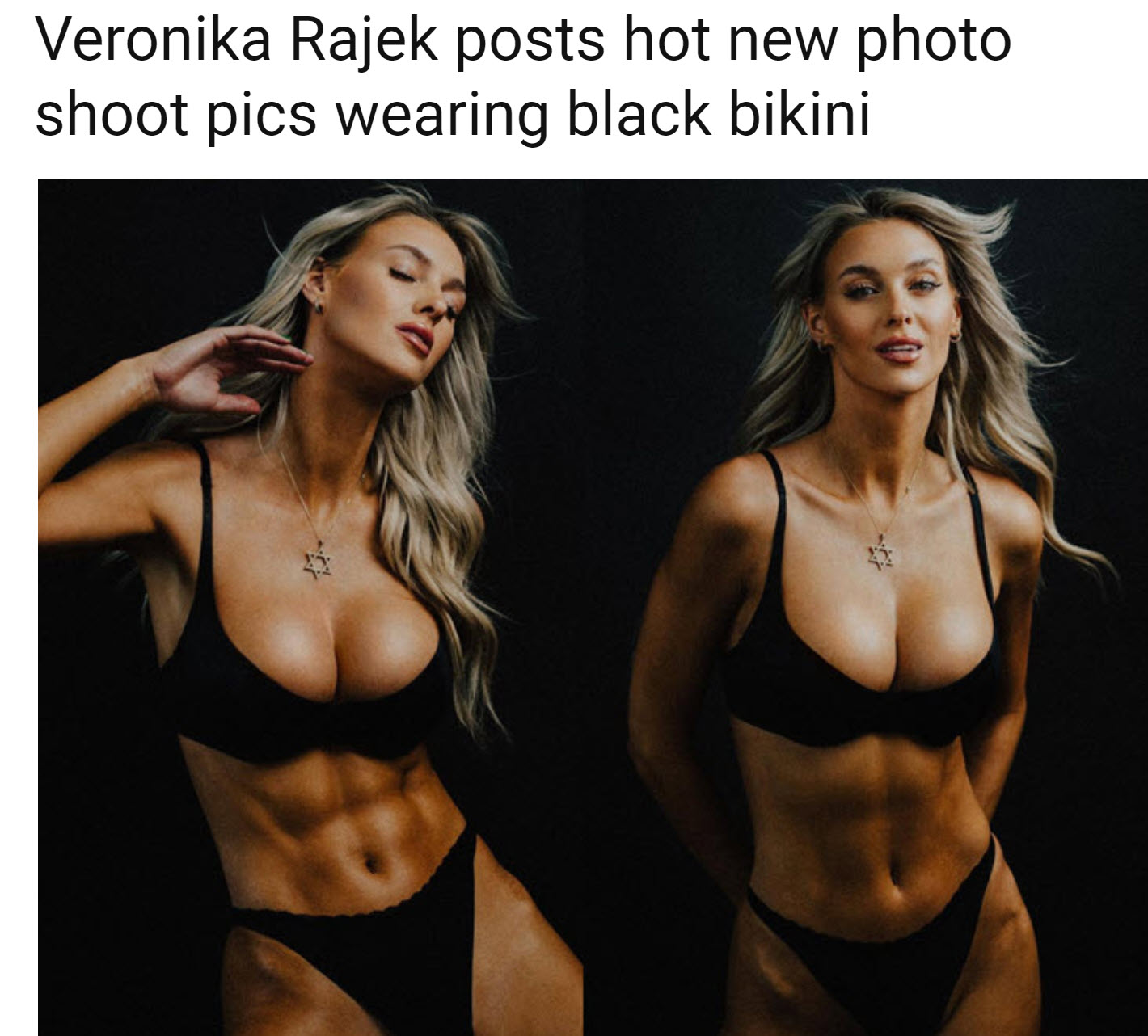 Veronika Rajek Posts Hot New Photo Shoot Pics Wearing Black Bikini