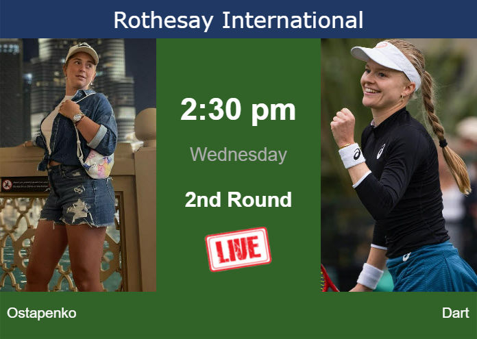 Wednesday Live Streaming Jelena Ostapenko Vs Harriet Dart Wednesday Live Streaming Jelena Ostapenko vs Harriet Dart