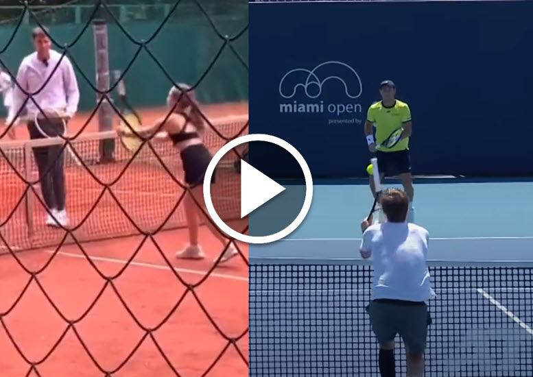 Video Alexander Bublik Teaches His Famous Handle Shot To Youngsters