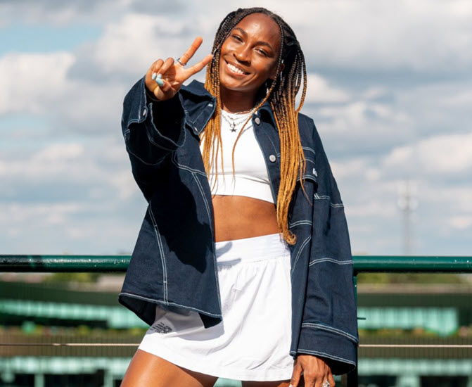 Coco Gauff Looks Great In The Wimbledon Photo Shoot On Instagram   Coco Posing 