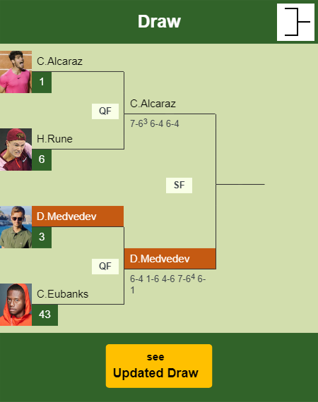 Daniil Medvedev Draw info