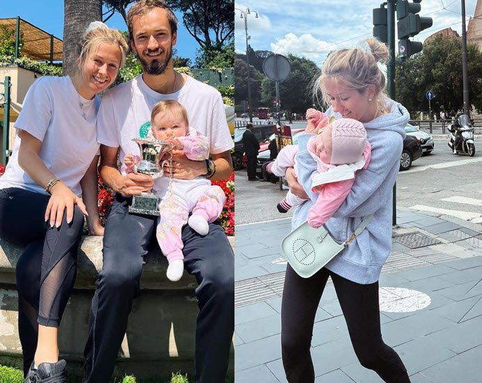 Daniil Medvedev and his best pics with wife Daria and daughter Alisa on