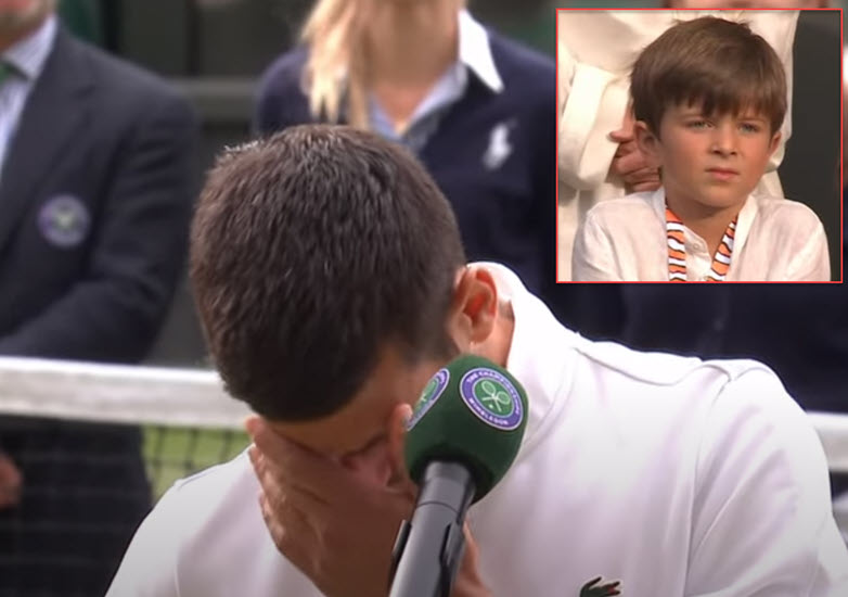 VIDEO. Novak Djokovic emotional after addressing his son Stefan in the ...