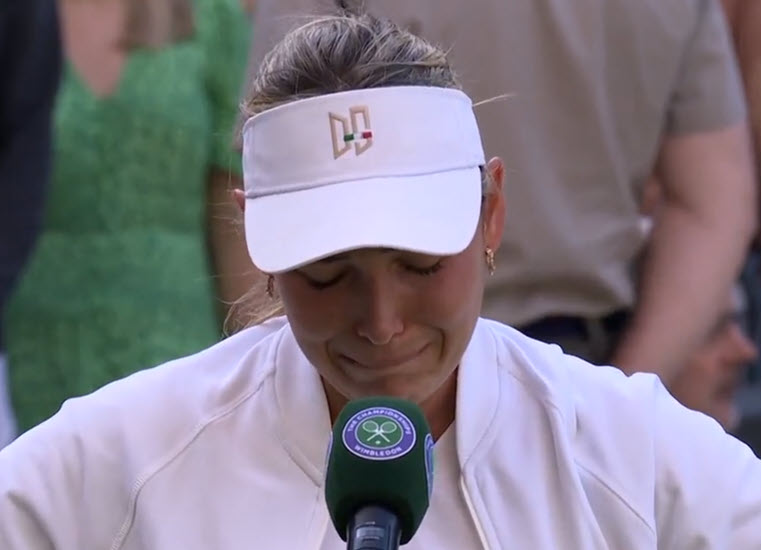 Donna Vekic Crying After Beating Sloane Stephens